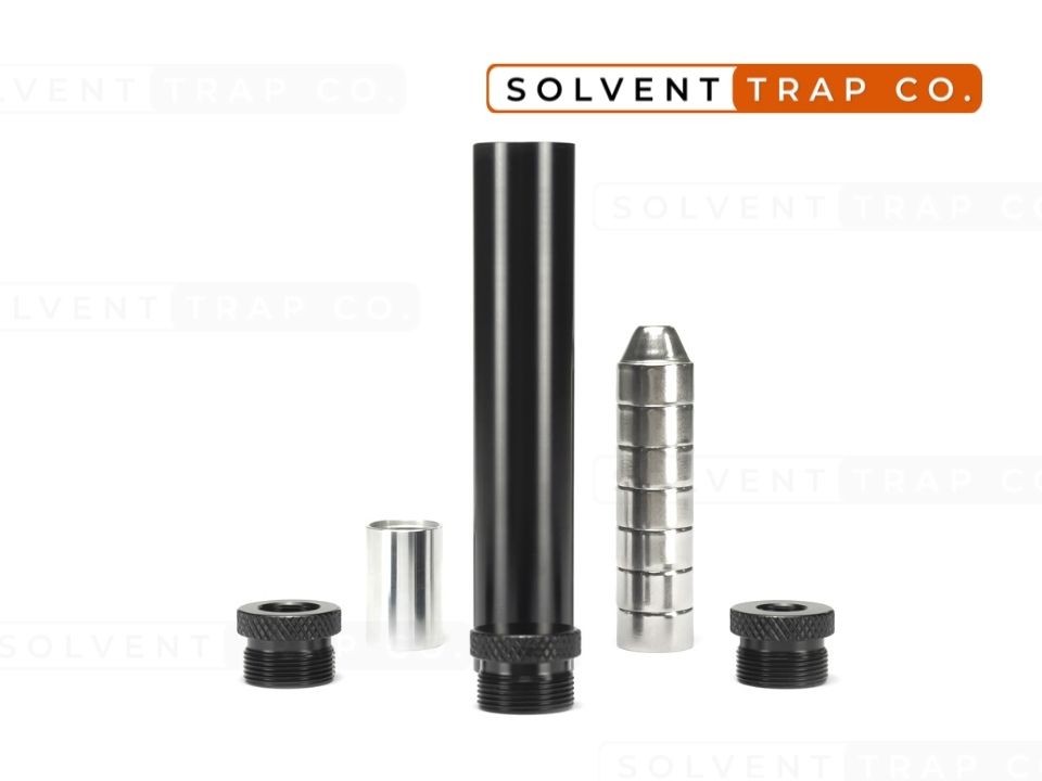 6" or 7" Aluminum Solvent Trap Tube Kit (1.05" OD) With SS Cups (1/2×28" + 5/8×24" Included)  